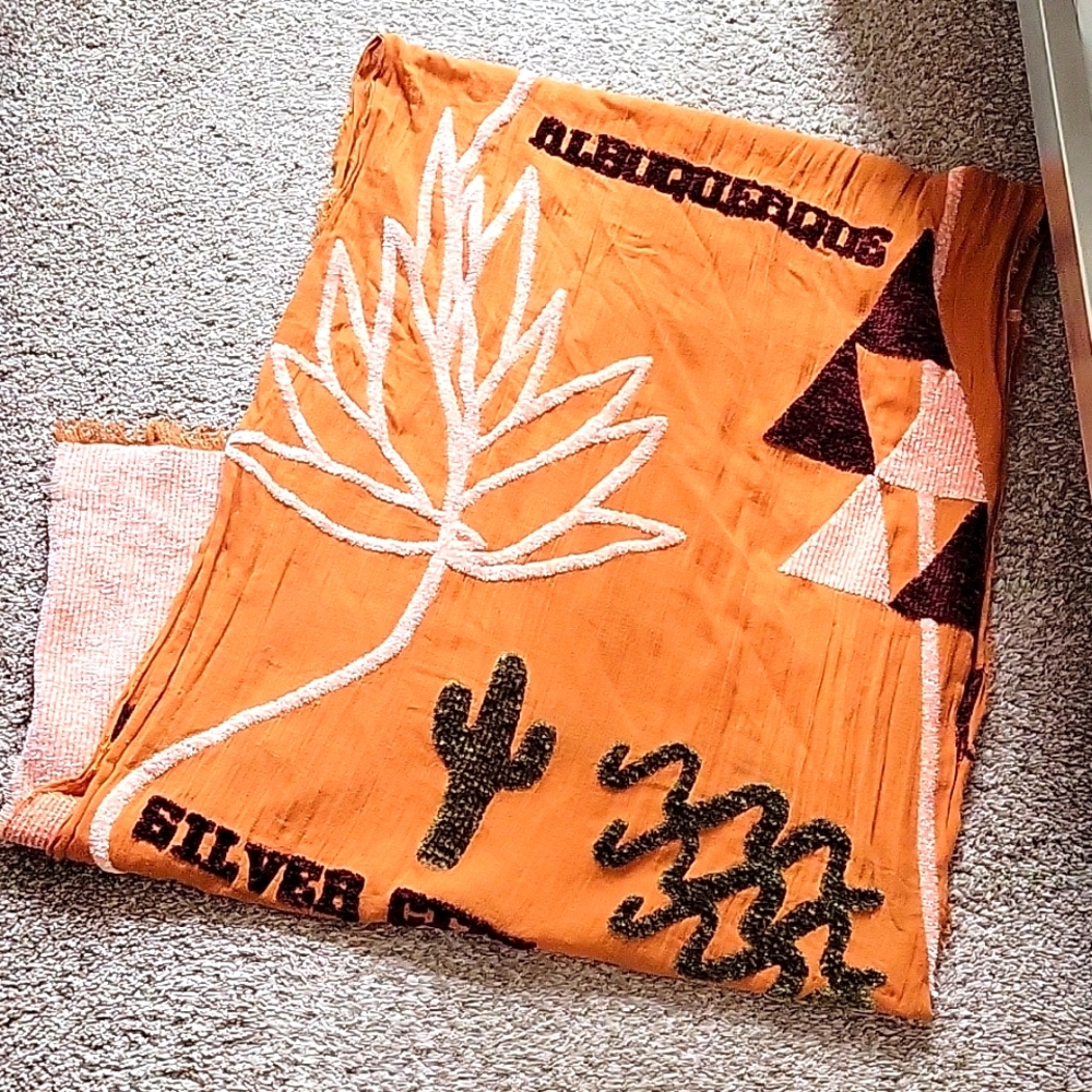 Madewell Orange Graphic Scarf - Picture 3 of 9